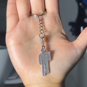 Billie Eilish Silver Blohsh Keychain